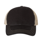 EMBROIDERED MESH SNAPBACK TRUCKER HAT - UNSTRUCTURED