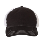 EMBROIDERED MESH SNAPBACK TRUCKER HAT - UNSTRUCTURED
