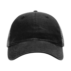 EMBROIDERED MESH SNAPBACK TRUCKER HAT - UNSTRUCTURED