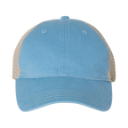EMBROIDERED MESH SNAPBACK TRUCKER HAT - UNSTRUCTURED