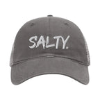 EMBROIDERED MESH SNAPBACK TRUCKER HAT - UNSTRUCTURED