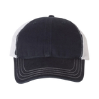 EMBROIDERED MESH SNAPBACK TRUCKER HAT - UNSTRUCTURED