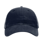 EMBROIDERED MESH SNAPBACK TRUCKER HAT - UNSTRUCTURED