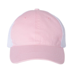 EMBROIDERED MESH SNAPBACK TRUCKER HAT - UNSTRUCTURED