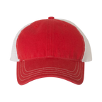 EMBROIDERED MESH SNAPBACK TRUCKER HAT - UNSTRUCTURED
