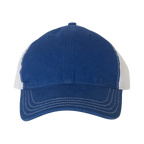EMBROIDERED MESH SNAPBACK TRUCKER HAT - UNSTRUCTURED
