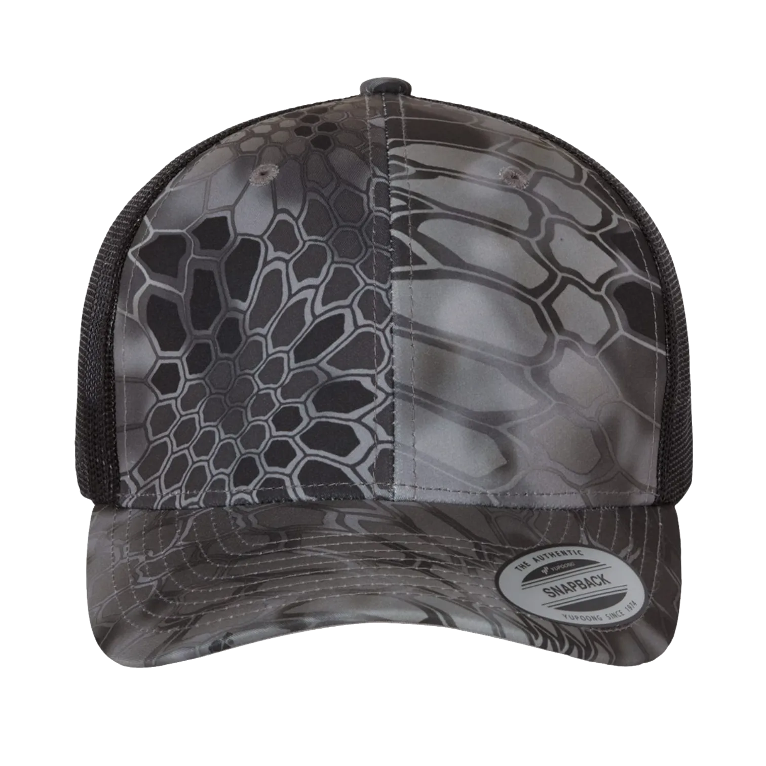 EMBROIDERED MESH TRUCKER SNAPBACK - STRUCTURED