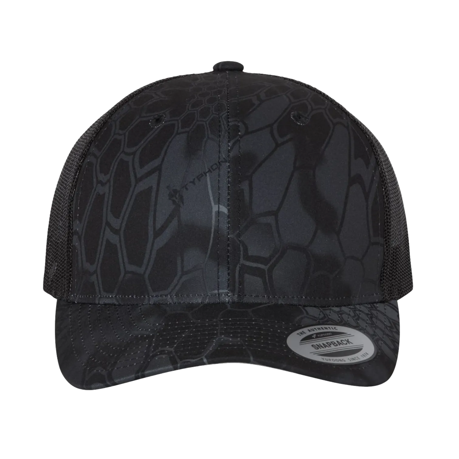 EMBROIDERED MESH TRUCKER SNAPBACK - STRUCTURED