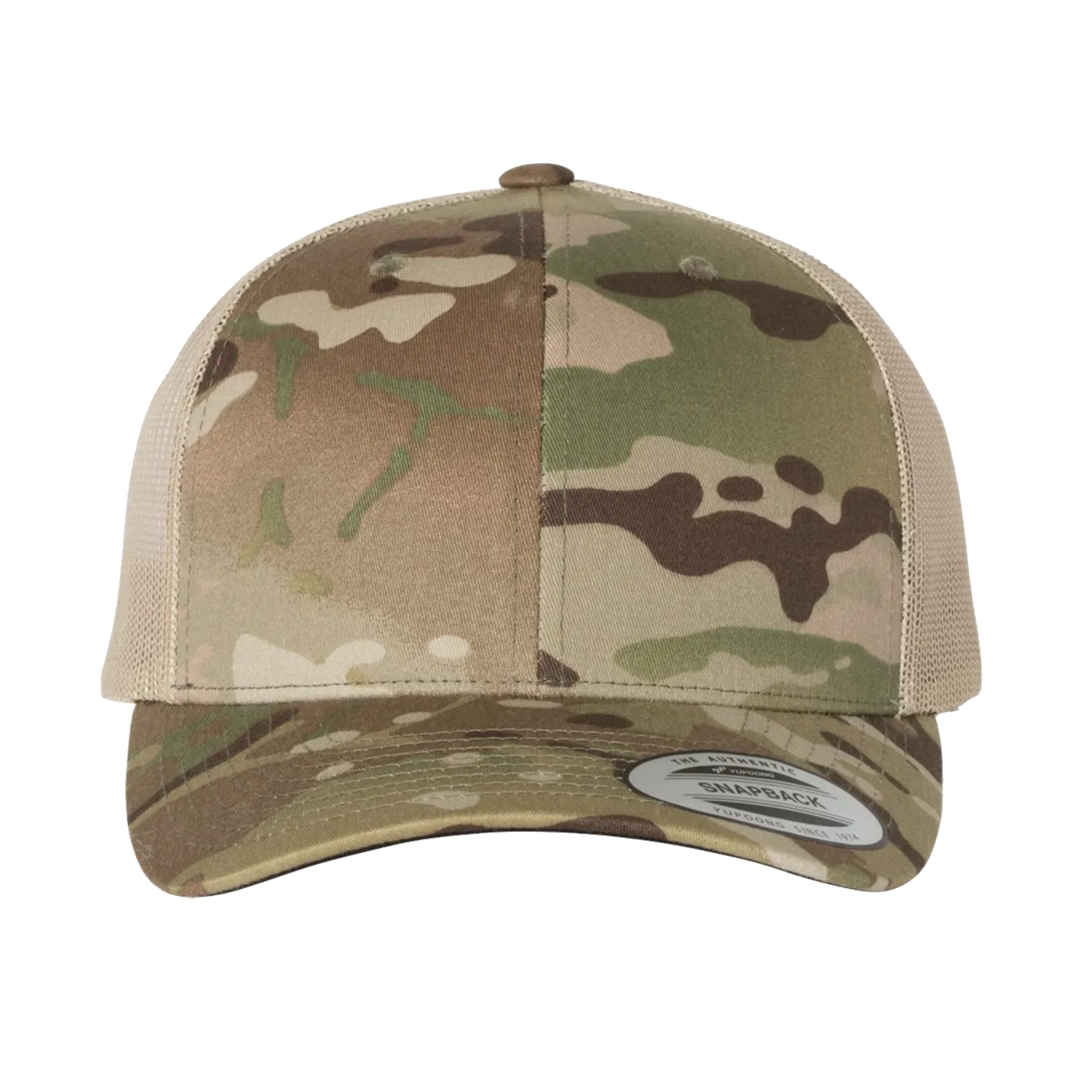 EMBROIDERED MESH TRUCKER SNAPBACK - STRUCTURED