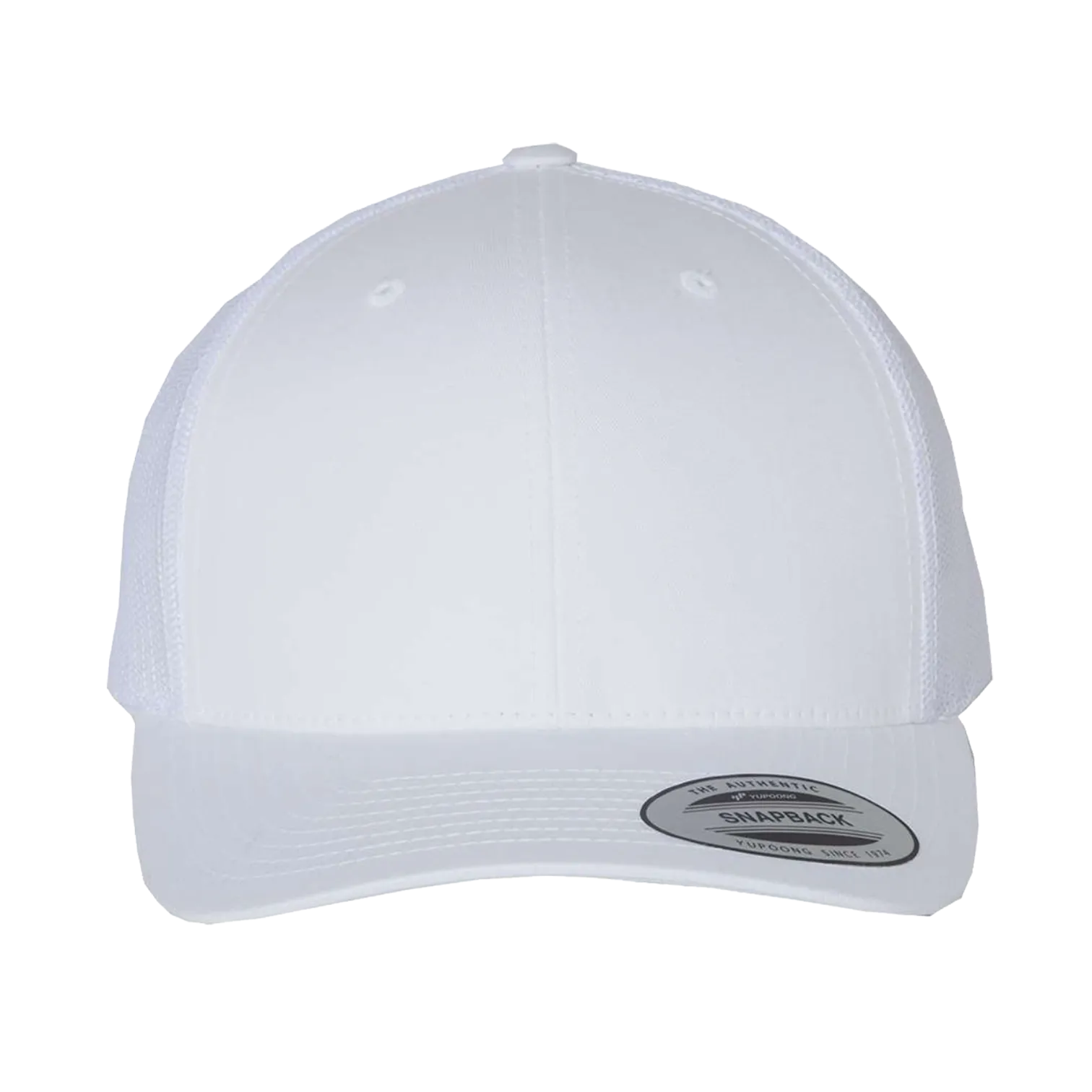 EMBROIDERED MESH TRUCKER SNAPBACK - STRUCTURED