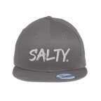 EMBROIDERED COTTON FLAT BILL SNAPBACK CAP
