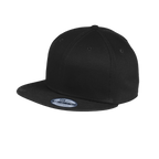 EMBROIDERED COTTON FLAT BILL SNAPBACK CAP