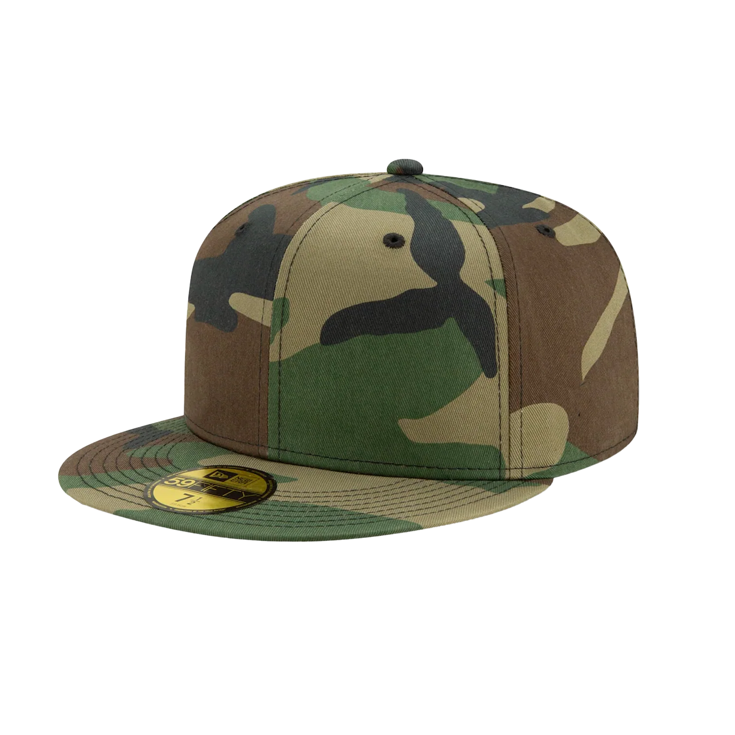 EMBROIDERED COTTON FLAT BILL SNAPBACK CAP