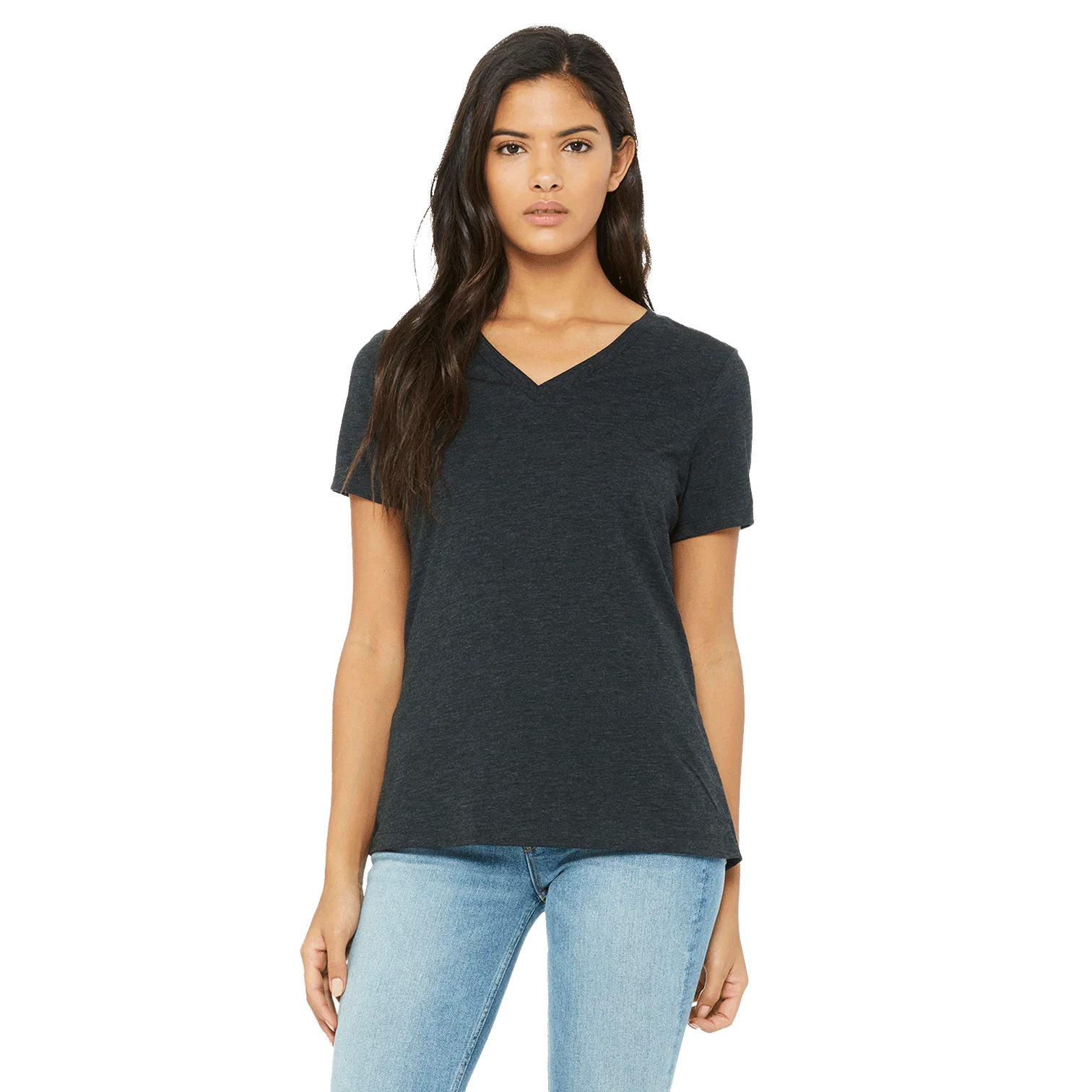 WOMEN TRI-BLEND V-NECK TEE