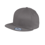 EMBROIDERED COTTON FLAT BILL SNAPBACK CAP