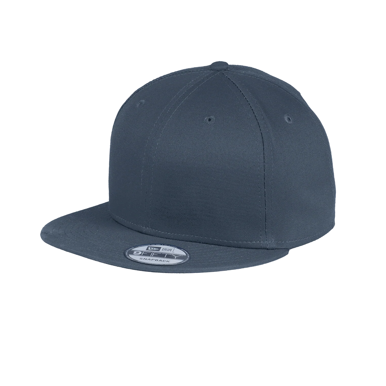 EMBROIDERED COTTON FLAT BILL SNAPBACK CAP
