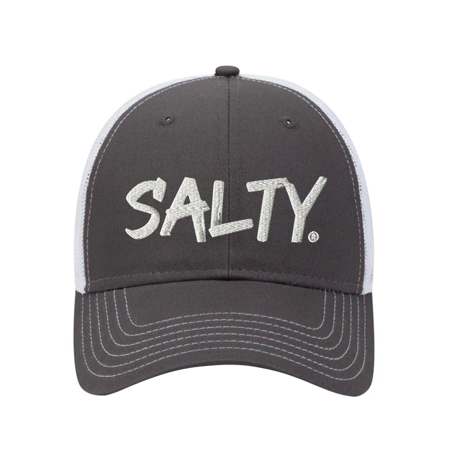 EMBROIDERED MESH TRUCKER SNAPBACK - STRUCTURED