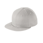 EMBROIDERED COTTON FLAT BILL SNAPBACK CAP