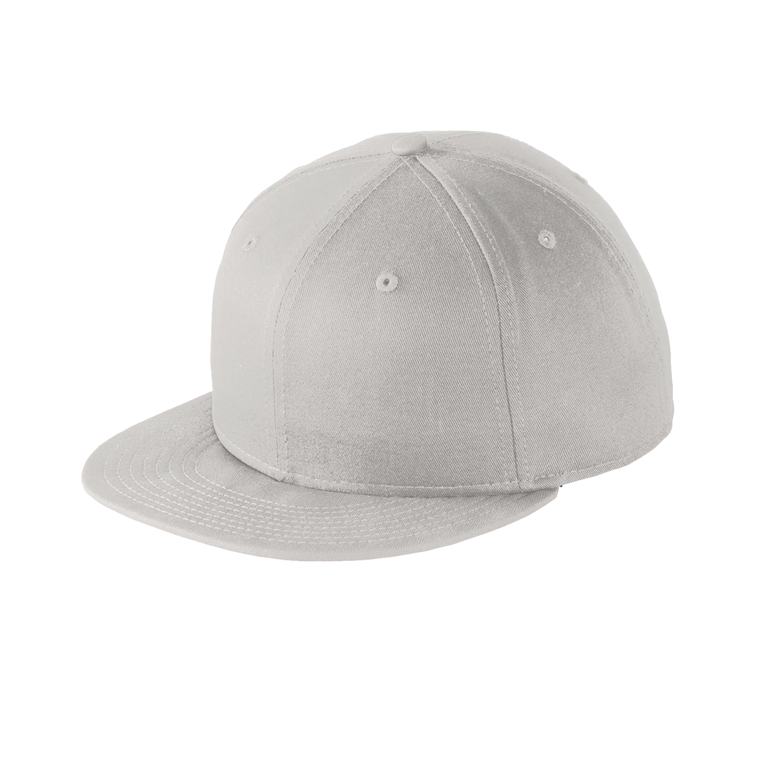 EMBROIDERED COTTON FLAT BILL SNAPBACK CAP