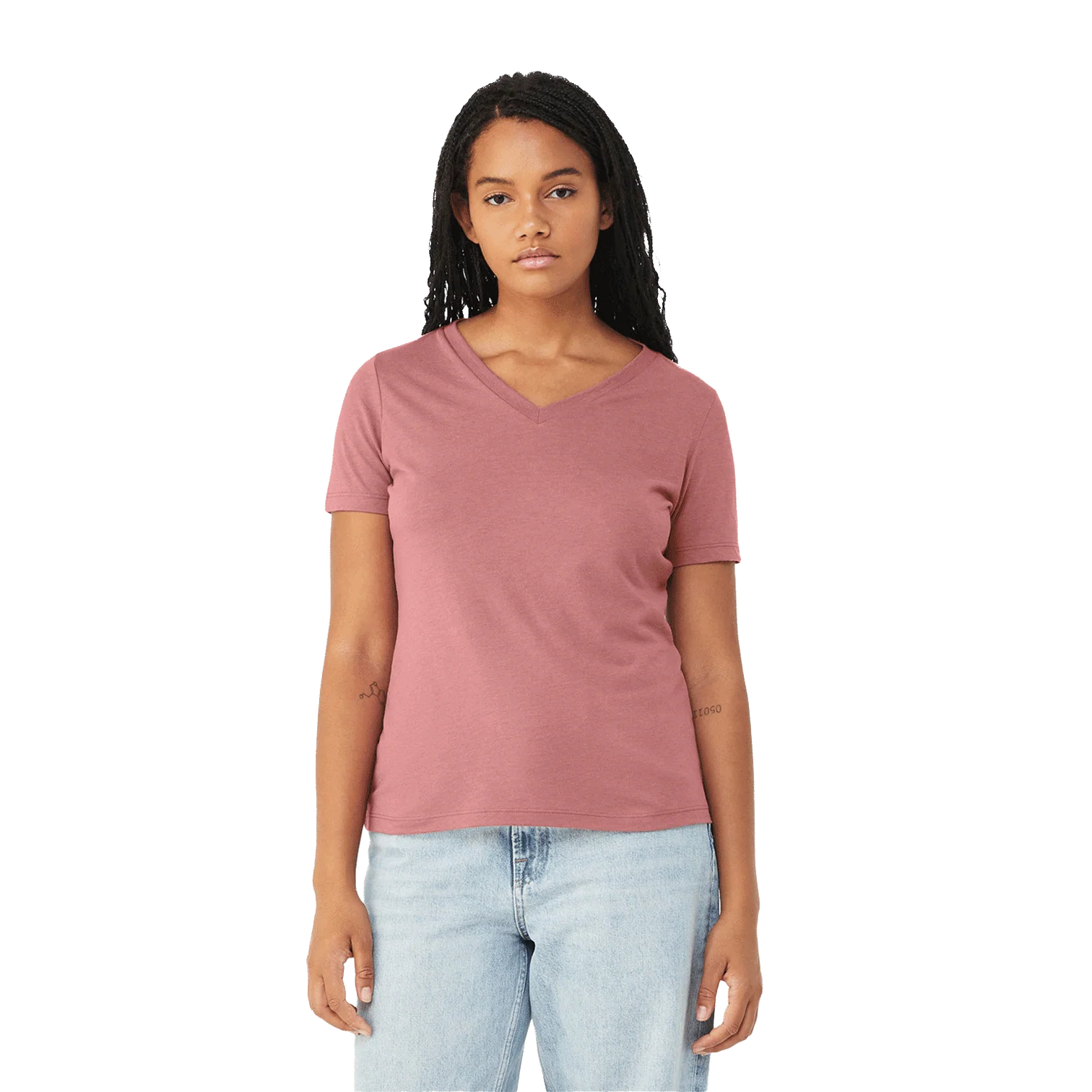 WOMEN TRI-BLEND V-NECK TEE