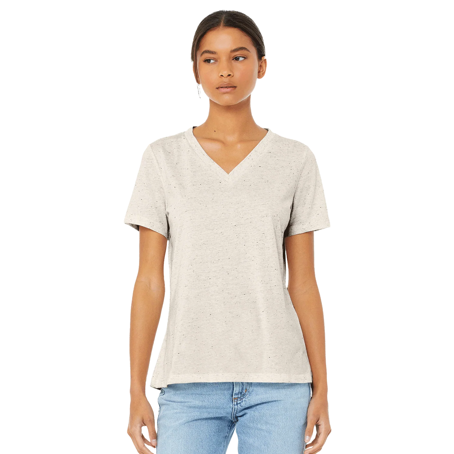 WOMEN TRI-BLEND V-NECK TEE