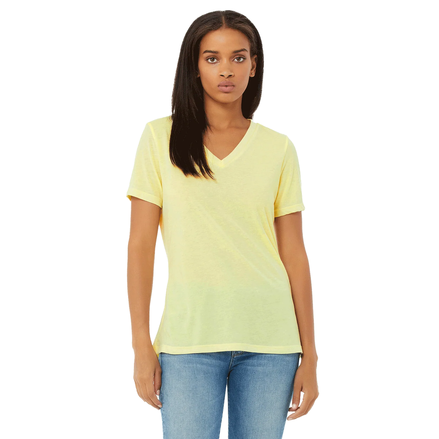 WOMEN TRI-BLEND V-NECK TEE