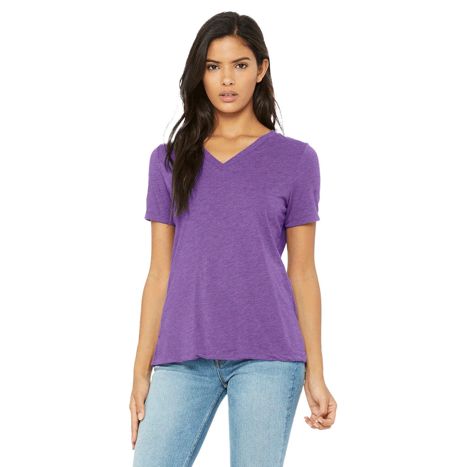 WOMEN TRI-BLEND V-NECK TEE