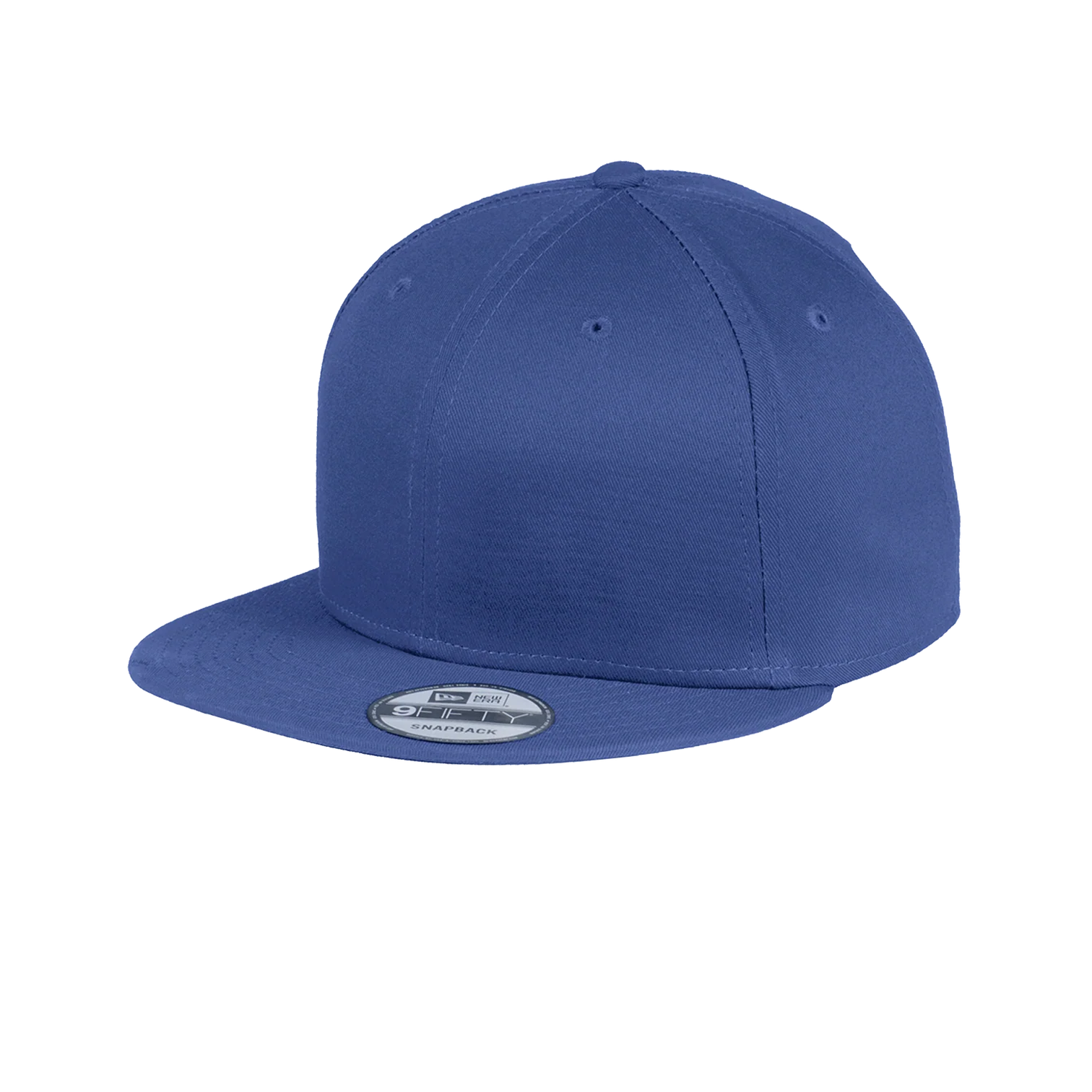 EMBROIDERED COTTON FLAT BILL SNAPBACK CAP