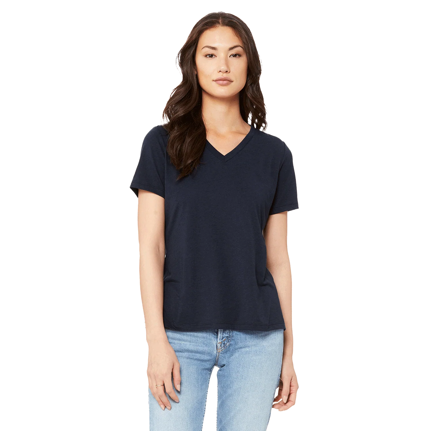 WOMEN TRI-BLEND V-NECK TEE