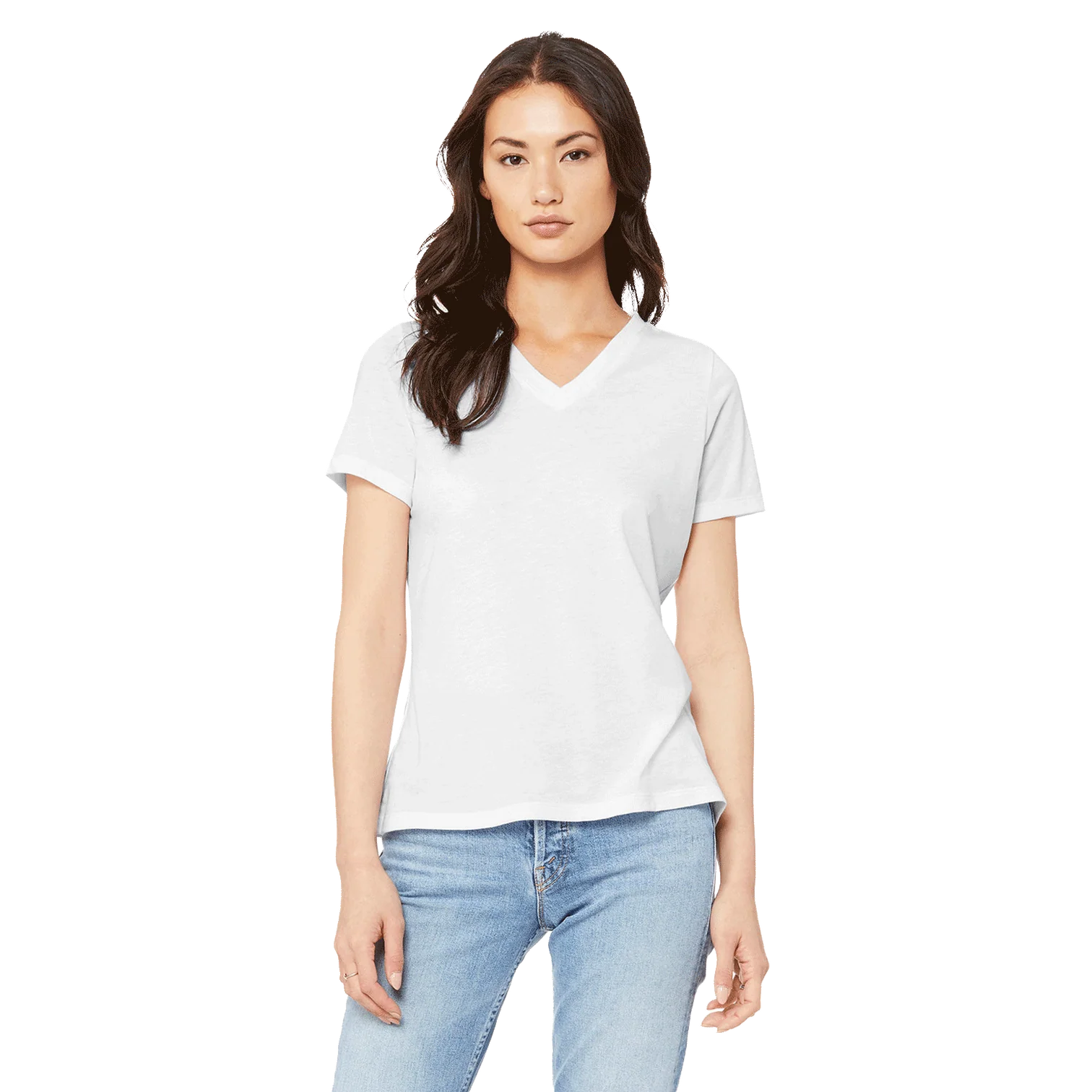 WOMEN TRI-BLEND V-NECK TEE
